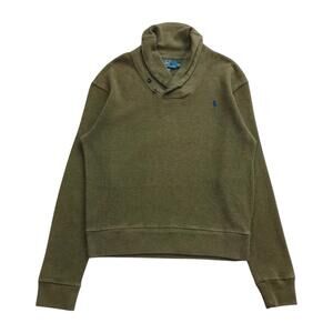 Vintage Polo Ralph Lauren Shawl Collar Pullover Sweater Small S Green Sweatshirt